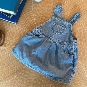 90’s Baby Gap Soft Overall Dress Grey Lining